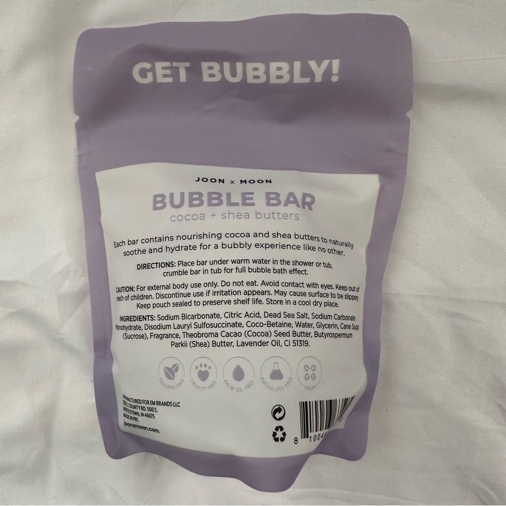 Joon x Moon Lavender Bubble Bar 5.29 oz – New Sealed - Picture 2 of 4